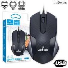 Mouse com Fio USB LEY-1513 Lehmox - Preto